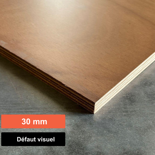 Contreplaqué Marine Okoumé vernis - 2500 x 1220 x 30 mm (défaut visuel)