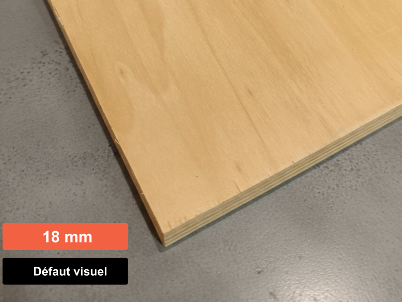Contreplaqué 100% peuplier vernis 1 face - 2500 x 310 x 18 mm (défaut visuel)