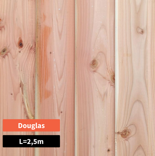 Bardage douglas 2RL (profil Viking) Protac - 20x123 - L=2,5m