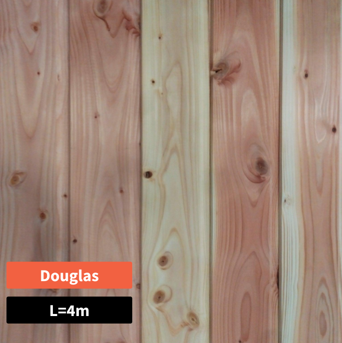 Bardage douglas (profil Saint-Louis) - 21x132 - L=4,0m