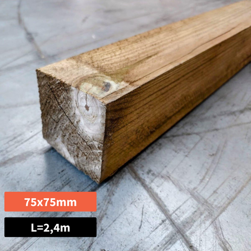 Chevron Pin classe 4 vert - 75x75 - L=2,4m