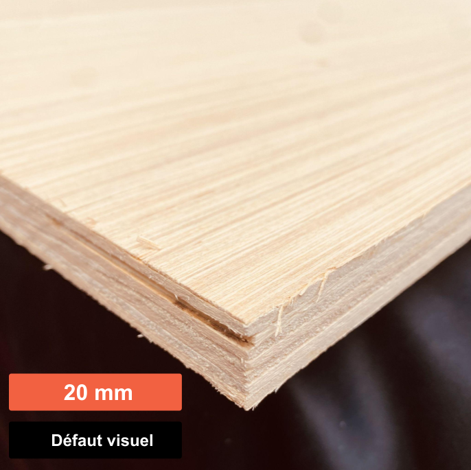 Contreplaqué Peuplier E-wood - 2500 x 1220 x 20 mm