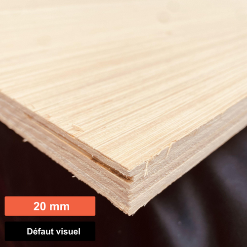 Contreplaqué Peuplier E-wood - 2500 x 1220 x 20 mm