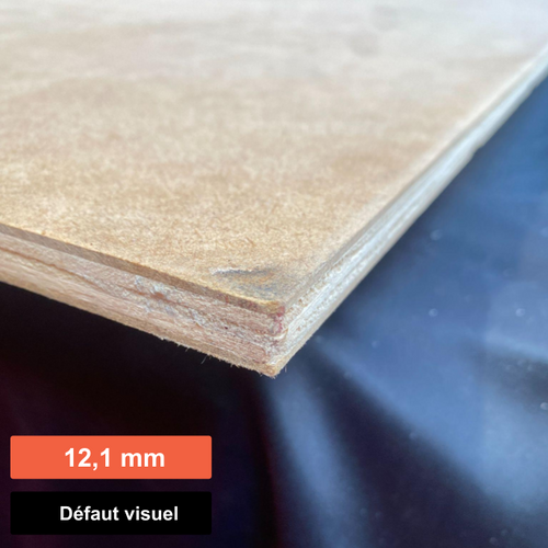 Contreplaqué Peuplier face HDF - 2450 x 1230 x 12,1 mm