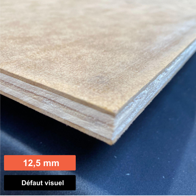 Contreplaqué Peuplier face HDF - 2450 x 1230 x 12,5 mm