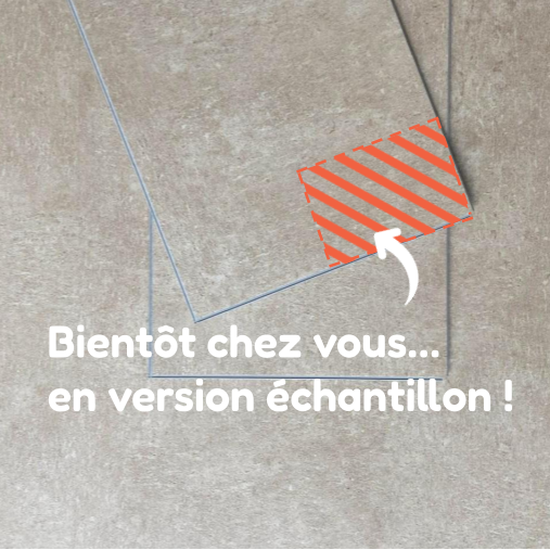 Echantillon de sol PVC clipsable imitation carrelage Travertin Beige
