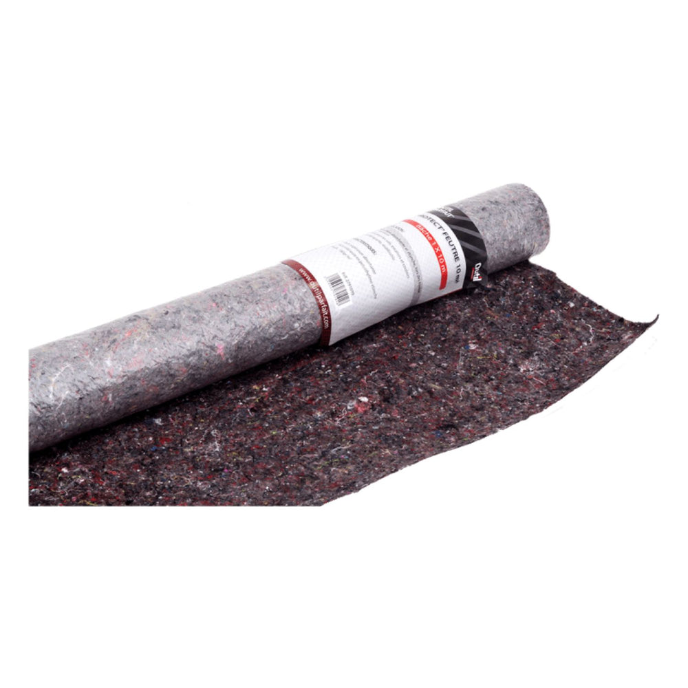 Protect'Feutre - Rouleau - Protection Absorbante Et Étanche - Face Inférieure Anti-Choc Feutre 180 Gr/m² + Face Supérieure Étanche Film Polyéthylène Collé