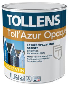 Lasure Tollens Azur Opaque Blanc 3 Litres