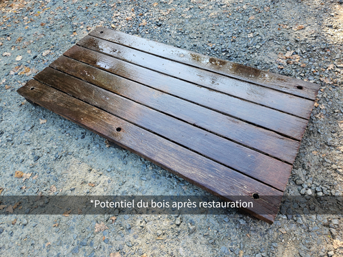 Platelage ipé bois massif - 1800 x 900 x 100 mm (déconstruction)