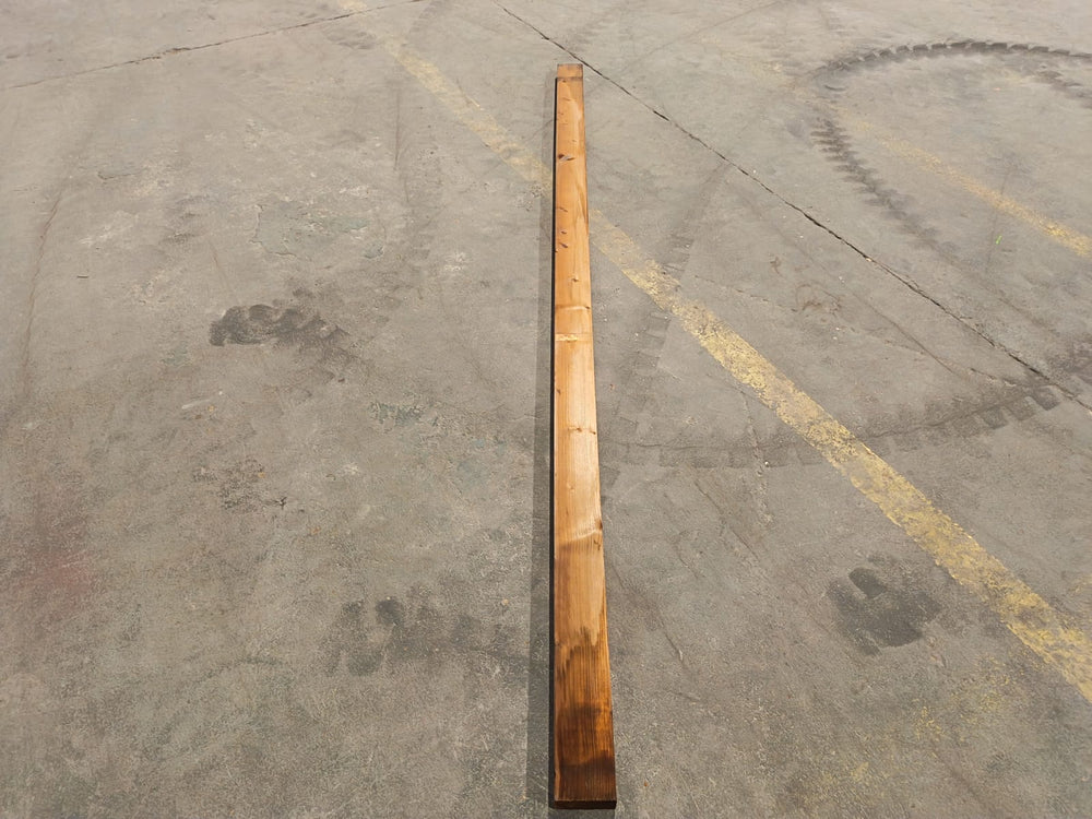 Chevron raboté épicéa impregné marron classe 3 - 45x90 - L=2,5m