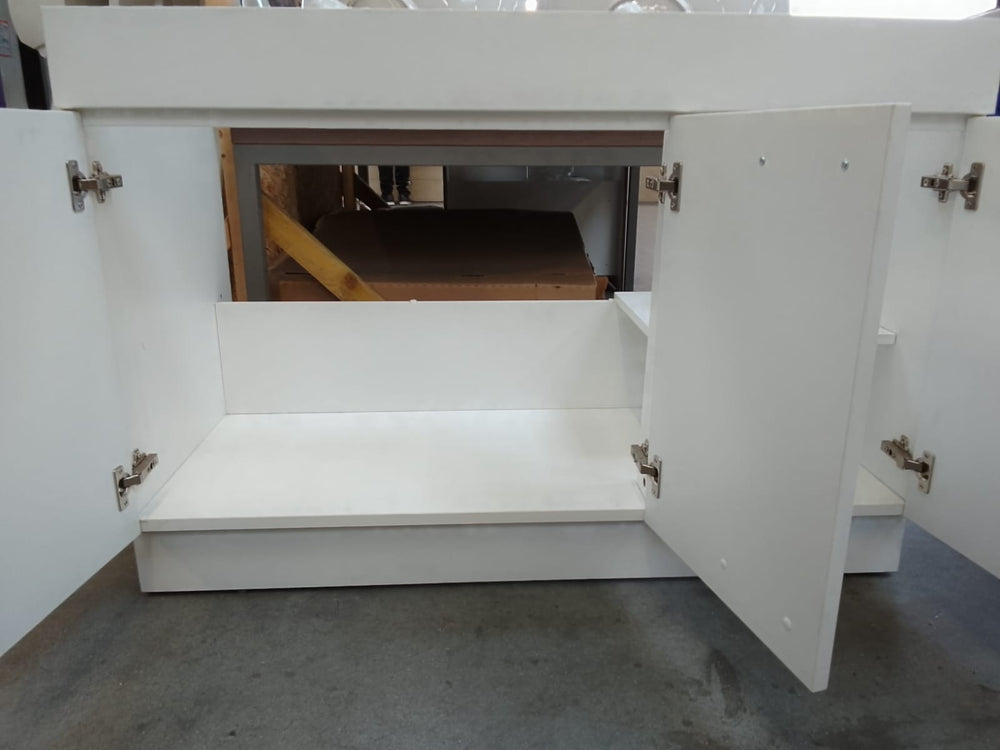 Meuble sous évier 3 Portes 1190x586x820 mm blanc structuré GENTE meuble France Ref, fournisseur : TP03,XH120X Code-barres : 3395710826260