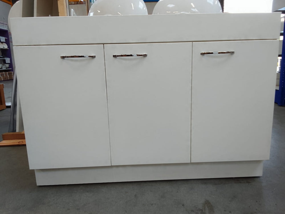 Meuble sous évier 3 Portes 1190x586x820 mm blanc structuré GENTE meuble France Ref, fournisseur : TP03,XH120X Code-barres : 3395710826260