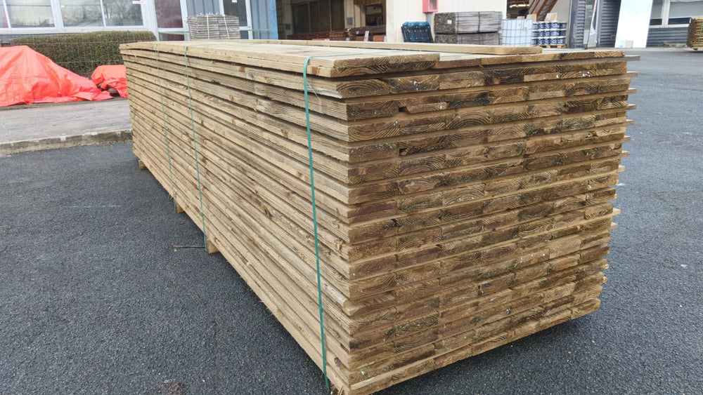 Planche Douglas classe 3 vert - 18x150 - L=4m