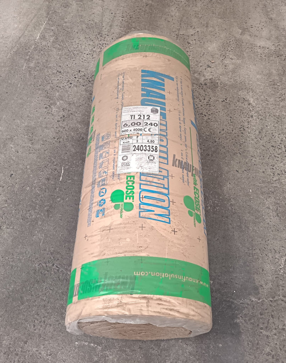 Laine de verre TI212 ROUL - 4000x1200 - Ep=240mm - R=6.00