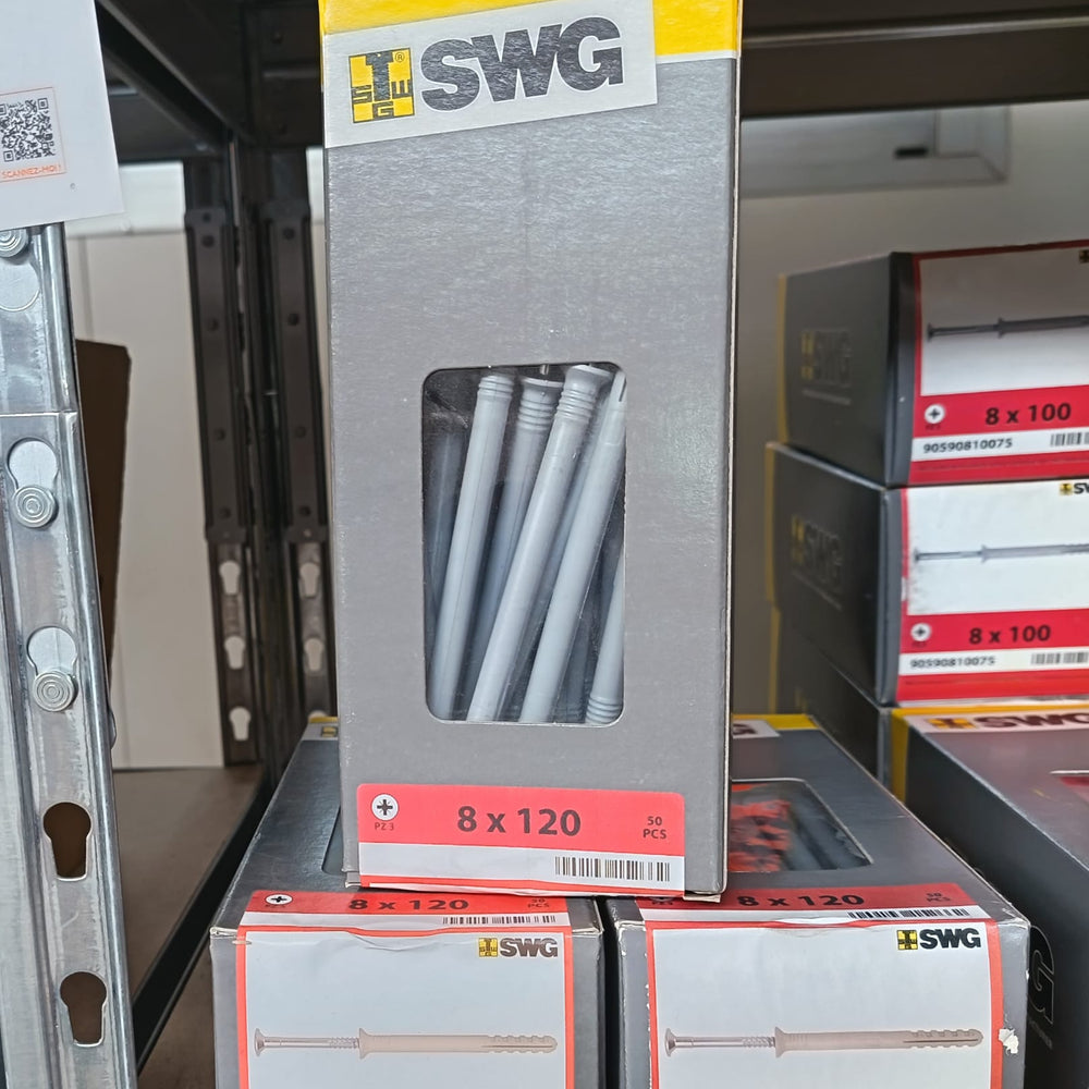 Cheville a clouer boite 50 - 8x120