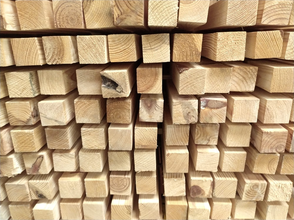 Tasseau sapin - 44x44 - L=2,4m — vue 3
