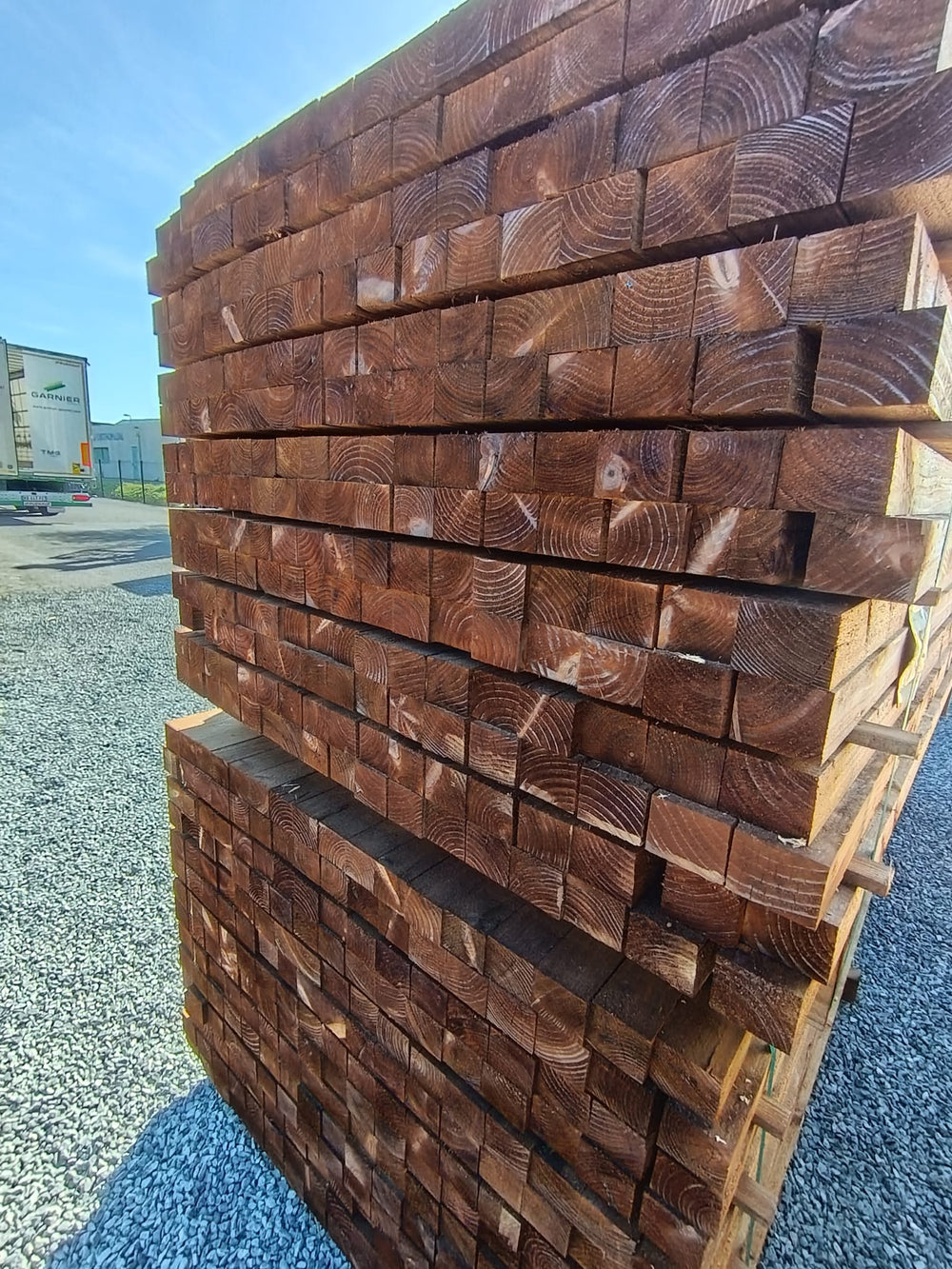 Lambourde épicéa marron classe 3 - 50x60 - L=3m (choix A)