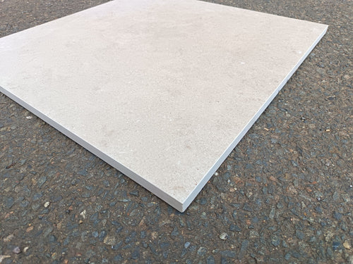 Carrelage extérieur grès cérame rectifié structuré couleur Argile - gamme Inaq ref L975 - 60x60cm - Ep= 20mm - Novoceram