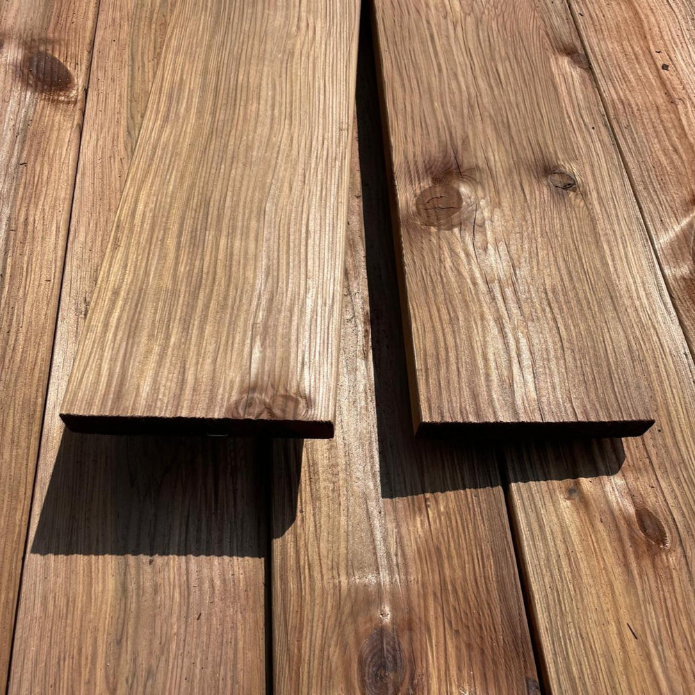 Lame de terrasse pin classe 4 marron déstructurée - 27x145 - L=3m