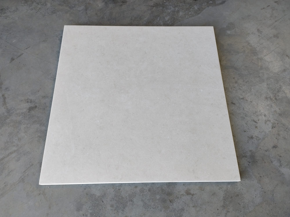 Carrelage extérieur grès cérame rectifié structuré couleur Blanc - gamme Inaq ref L976 - 60x60cm - Ep= 20mm - Novoceram