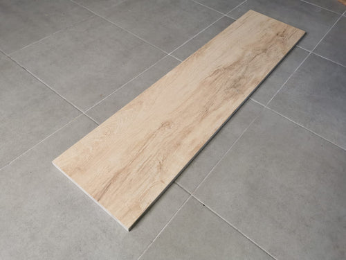 Carrelage extérieur grès cérame rectifié structuré couleur lin - gamme Abea ref H803 - 120x30cm - Ep= 20mm - Novoceram