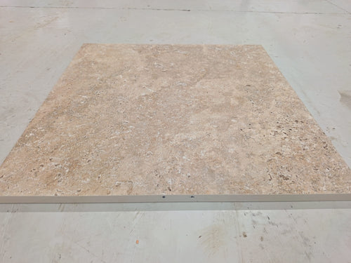 Carrelage extérieur grès cérame rectifié structuré couleur Natural - gamme Tiber ref H093 - 60x60cm - Ep= 20mm - Novoceram