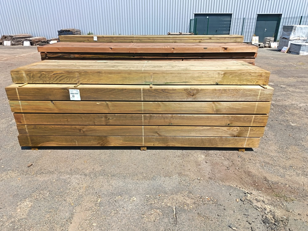 Poteau pin classe 4 vert - 145x145 - L=3m