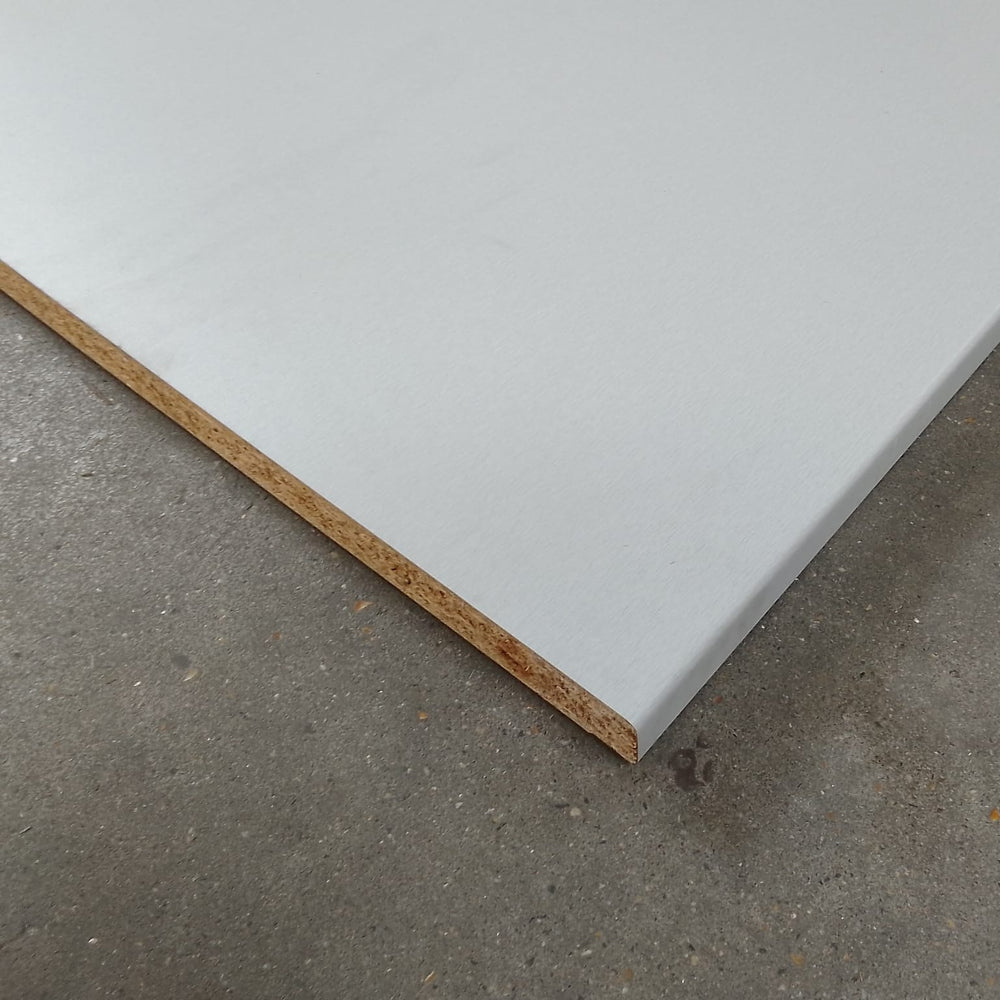 Plan de travail stratifié gris alu - 1800 x 600 x 28 mm