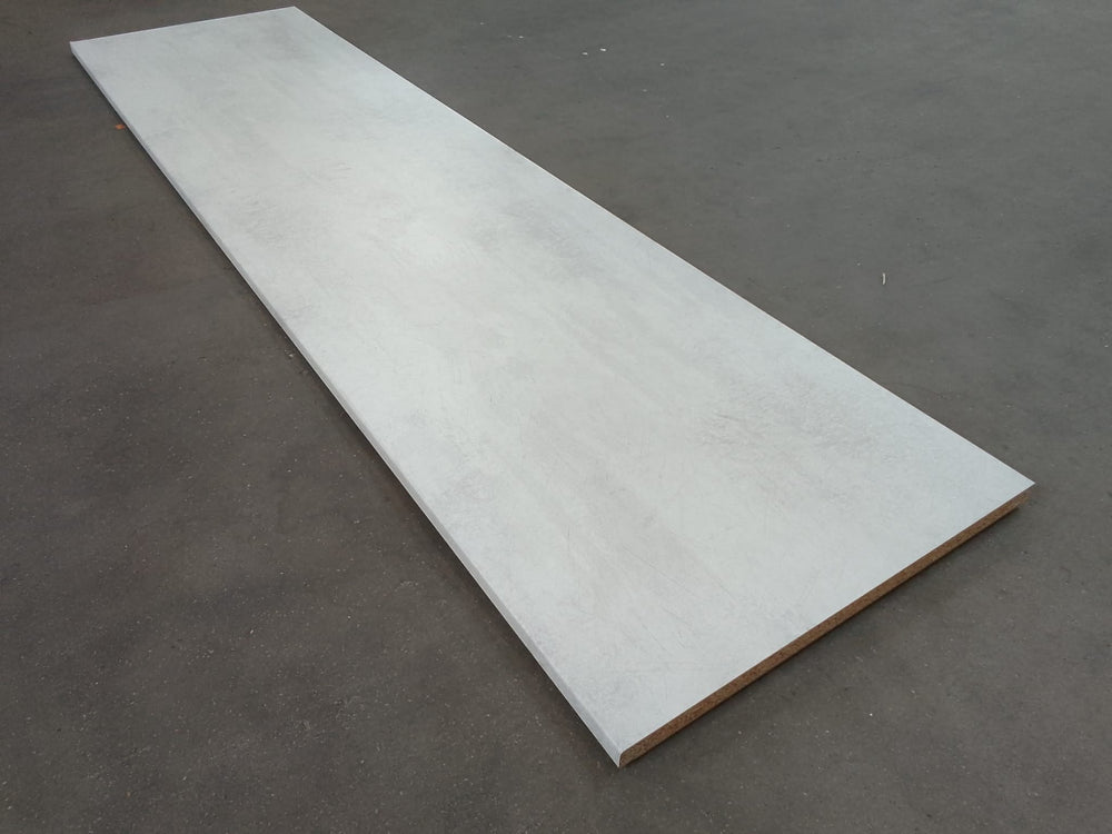 Plan de travail stratifié béton blanc - 2470 x 635 x 28 mm