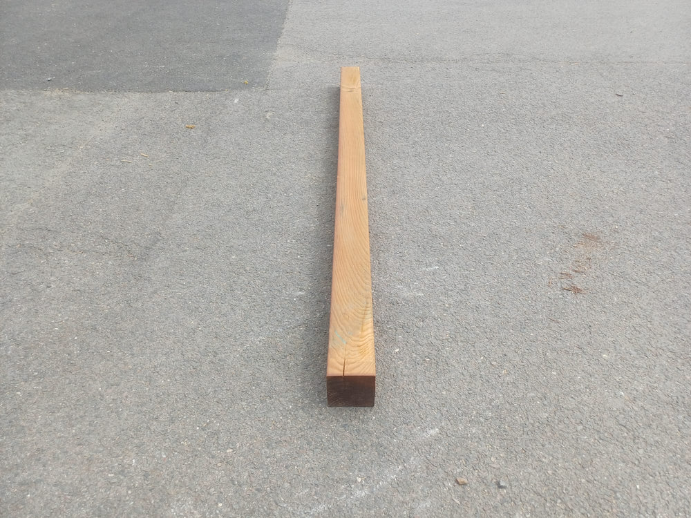 Poteau pin classe 4 marron - 120x120 - L=2,5m