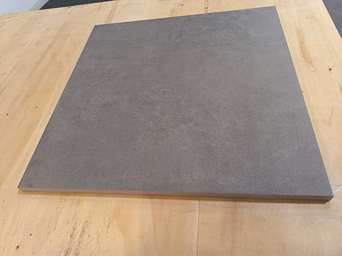 Carrelage extérieur grès cérame rectifié structuré couleur Plomb - gamme Fast ref G337 - 60x60cm - Ep= 20mm - Novoceram