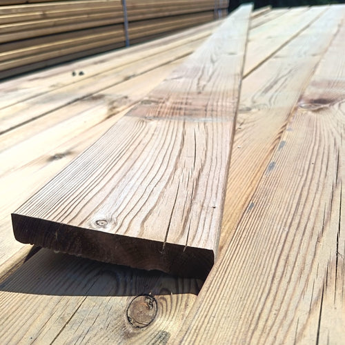 Lame de terrasse pin classe 4 marron - 27x145 - L=4,8m