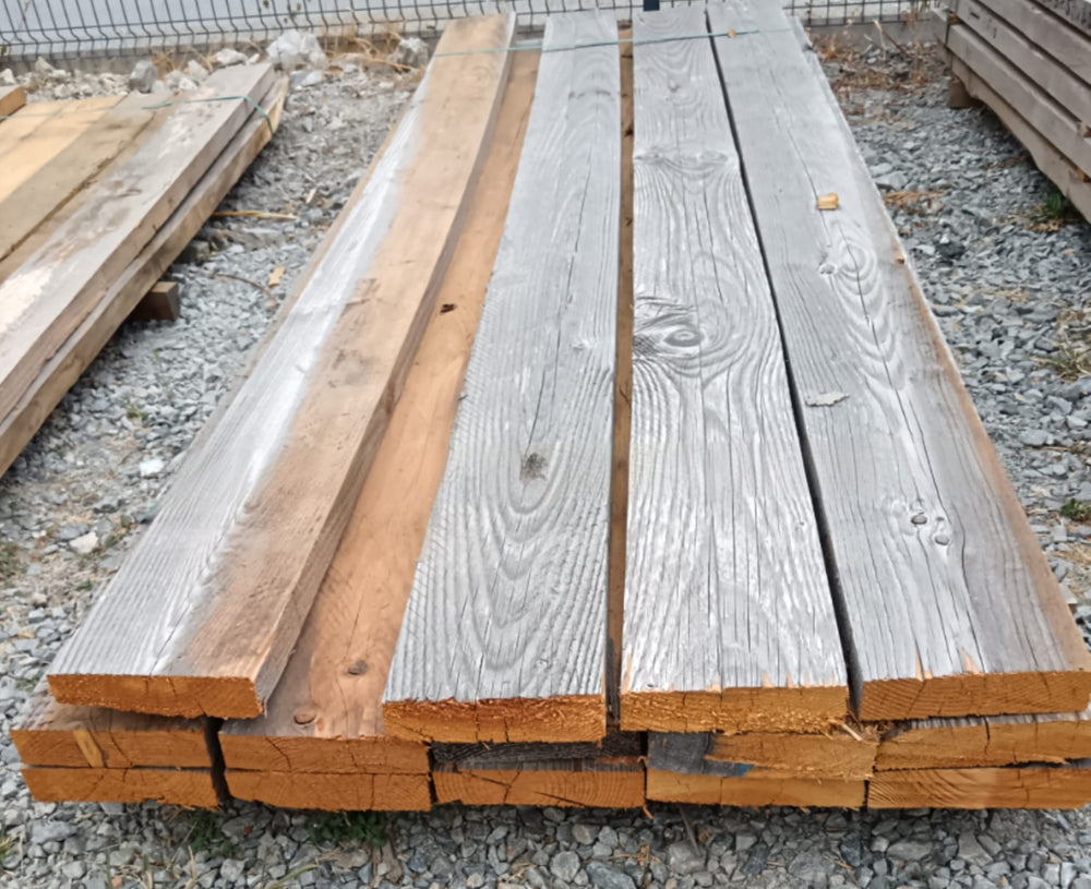 Poutre douglas bois massif classe 3 - 53 x 200 - L=3m (Noirci) — vue 2