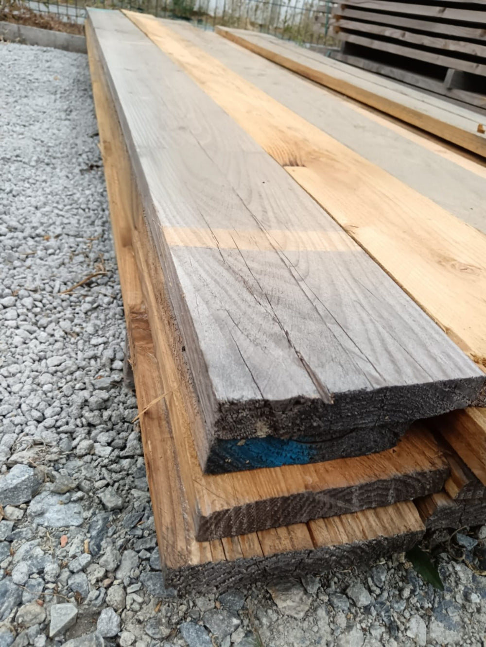 Poutre douglas bois massif classe 3 - 80 x 155 - L=5m (Noirci)