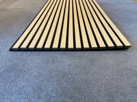 Panneau acoustique tasseau mdf décor chêne clair - 2440 x 600