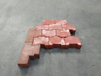 Pavé autobloquant rouge béton - 290 x 200 mm - Ep=80mm (rive)