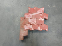 Pavé autobloquant rouge béton - 290 x 200 mm - Ep=80mm (rive)