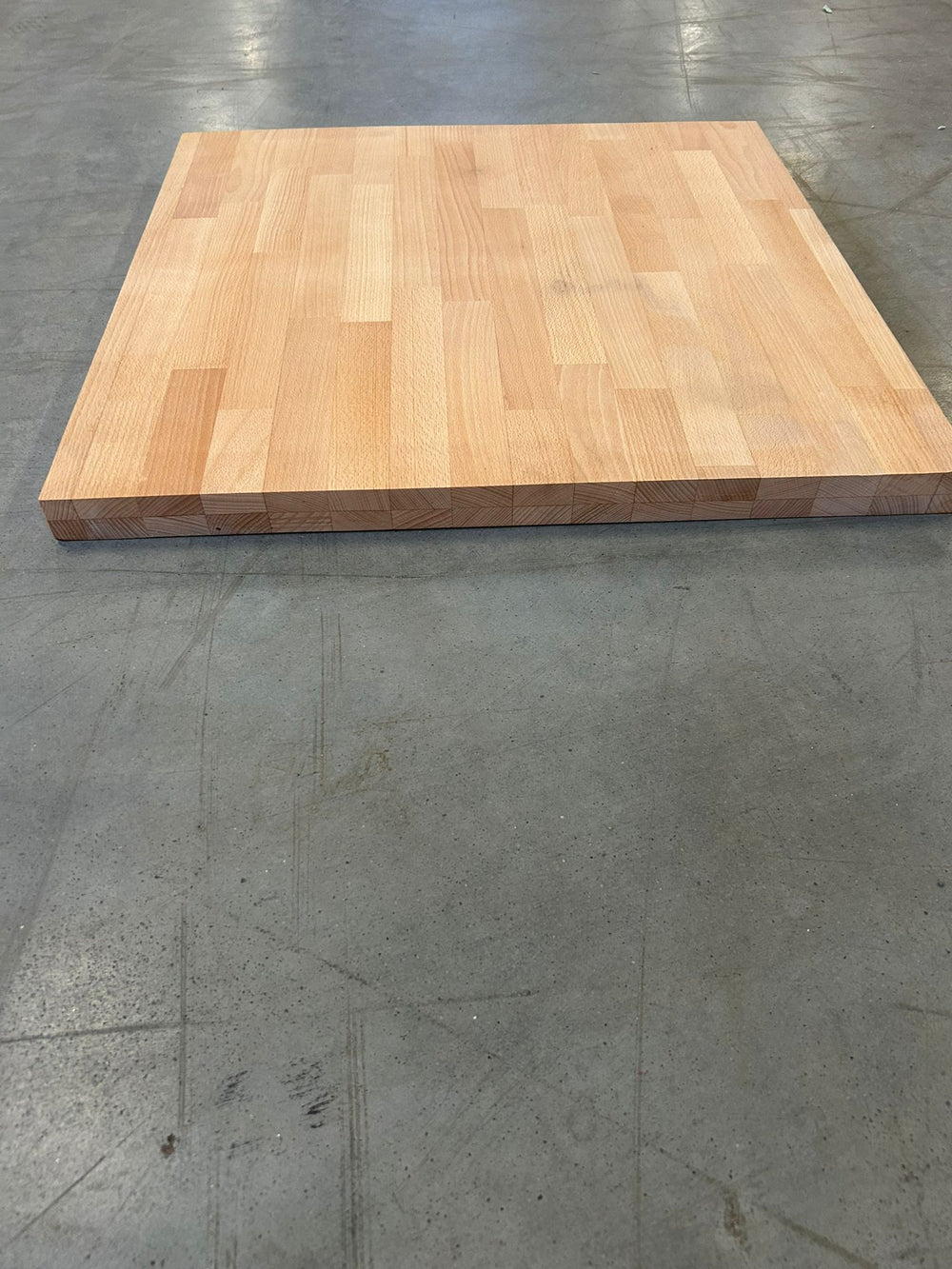 Plan de travail Hévéa - lamellé collé abouté - 630 x 630 x 36 mm