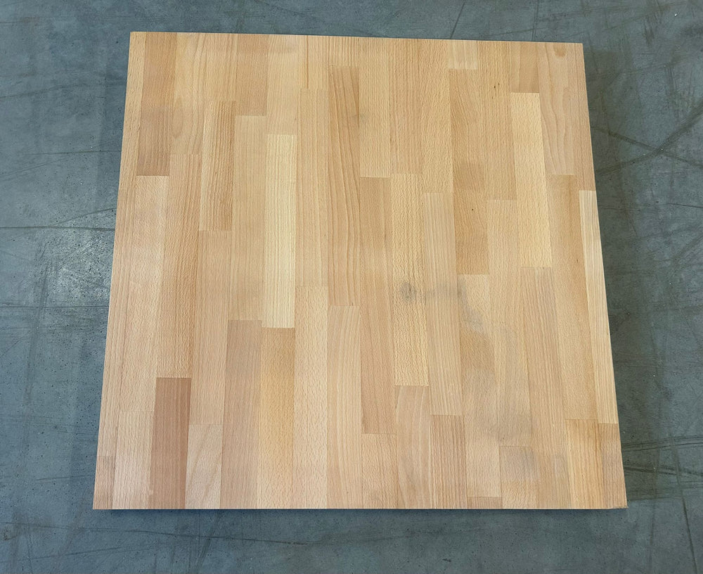 Plan de travail Hévéa - lamellé collé abouté - 630 x 630 x 36 mm