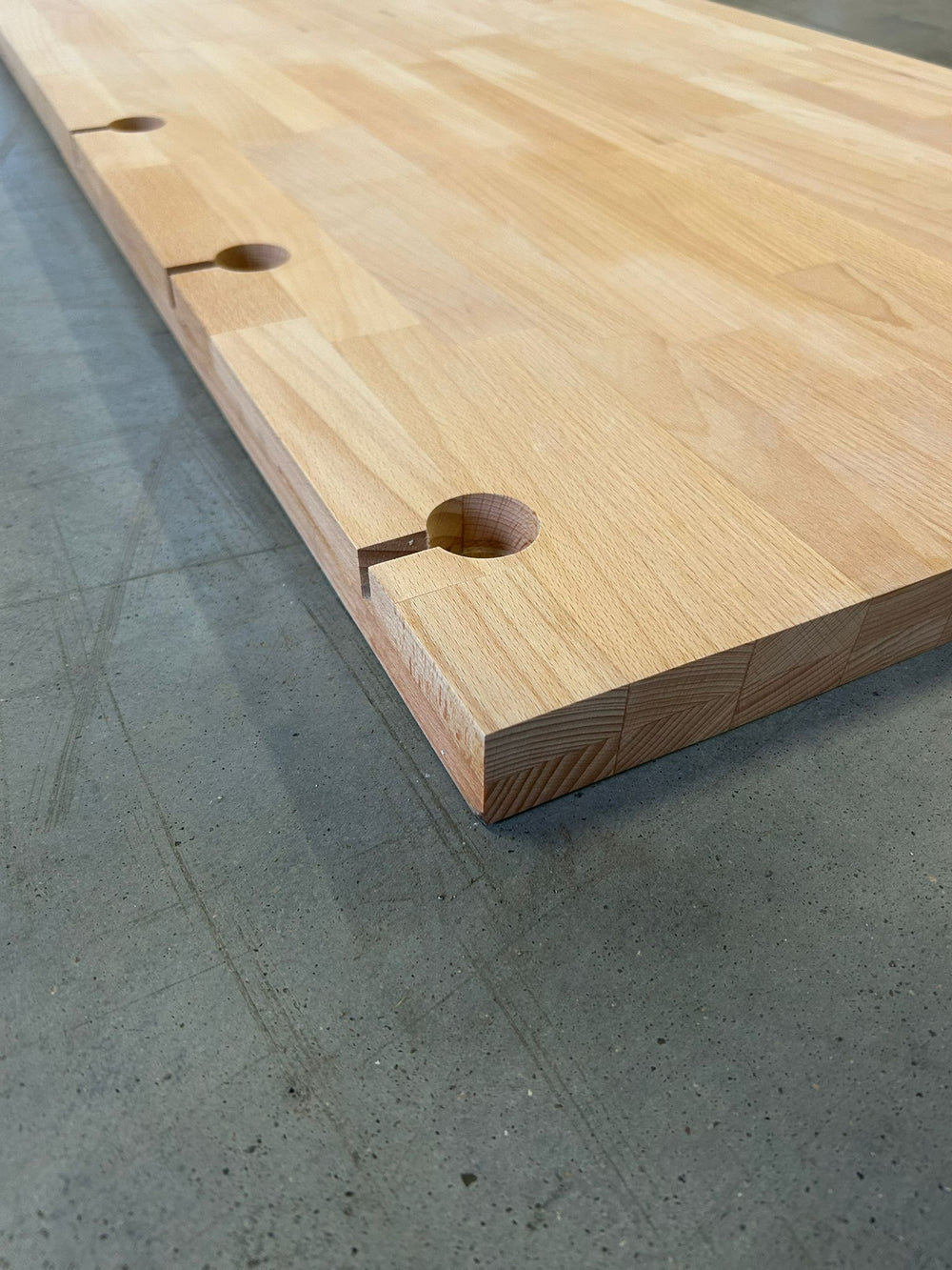 Plan de travail Hévéa - lamellé collé abouté - 1270 x 630 x 36 mm