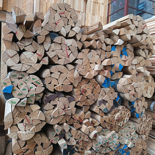 1/4 Rond chêne - 9x9 - L=2,4m