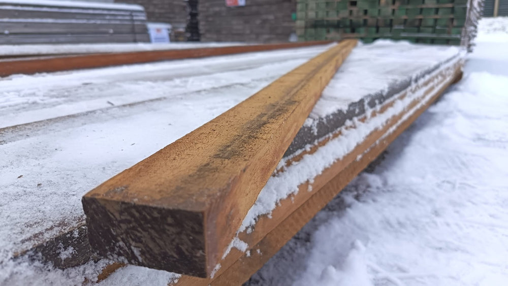 Lambourde bois exo Badi classe 4 - 27x50 - L=2,55m