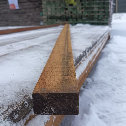 Lambourde bois exo Badi classe 4 - 27x50 - L=2,55m