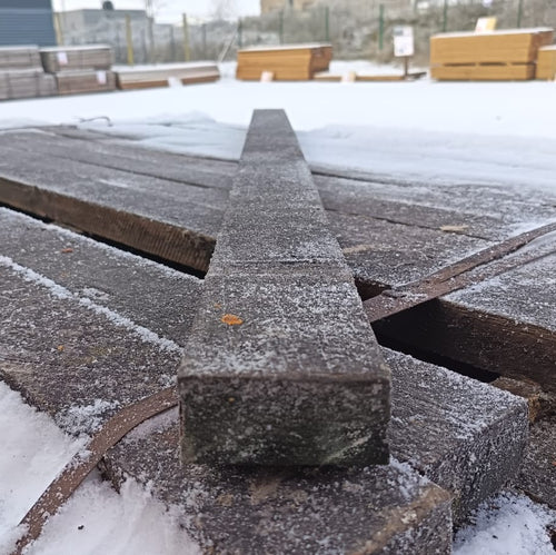 Lambourde bois exo Iroko classe 3 - 34x75 - L=1,45m