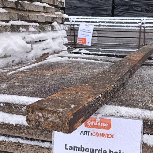 Lambourde bois exo Iroko classe 3 - 34x80 - L=2,3m
