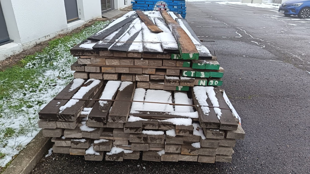 Lambourde bois exo Iroko classe 3 - 41x105 - L=3,05m