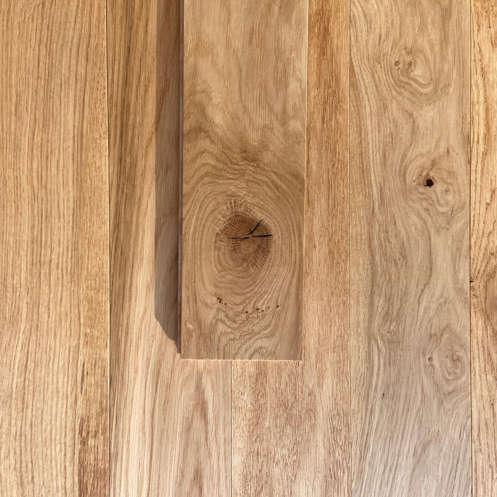 Contrecollé chêne européen naturel huilé incolore 400-1200 x 125 x 14/3 mm Lonson