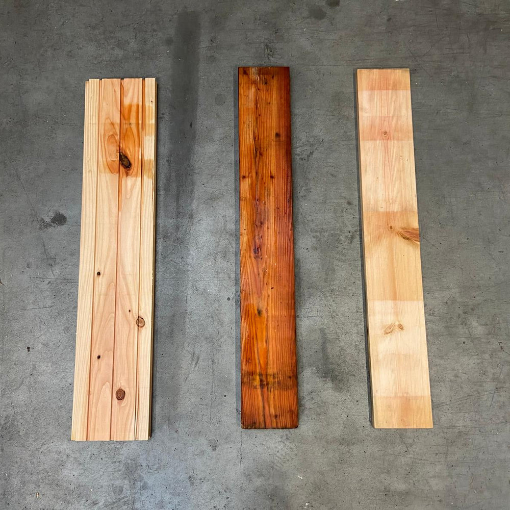 Chute de bardage bois massif résineux - sections variables - L=env 96cm
