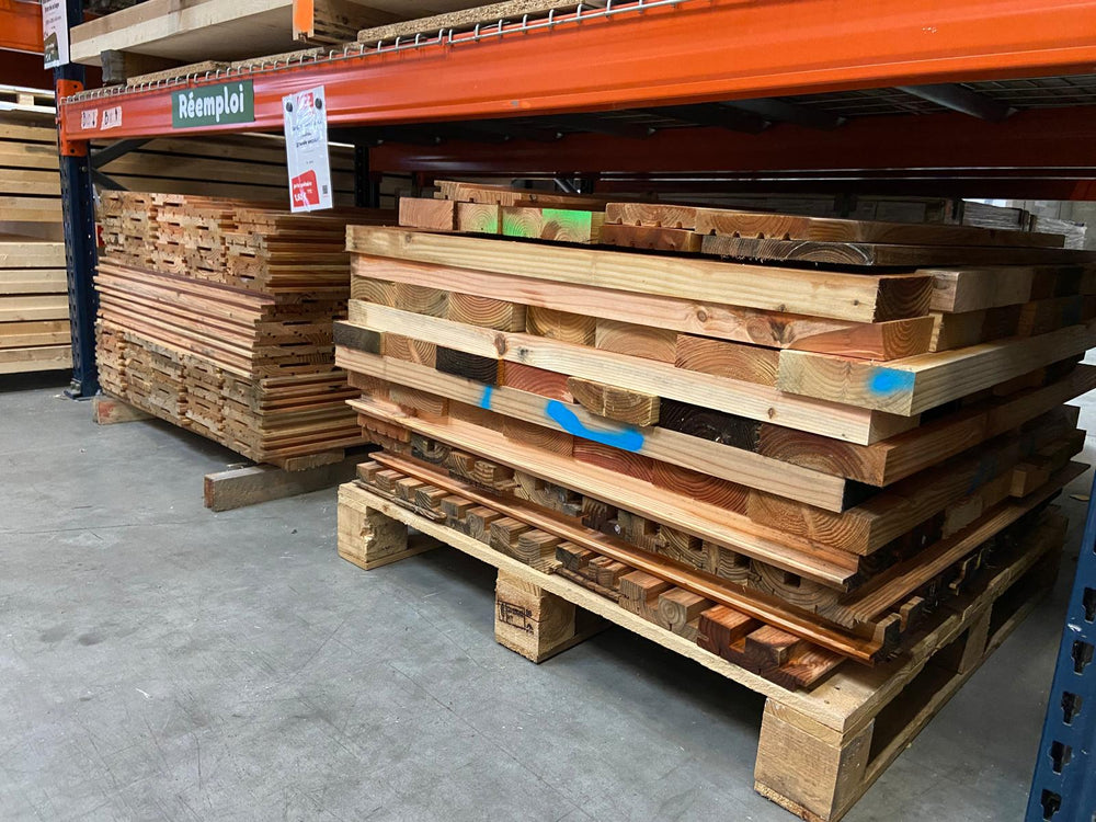 Chute de bardage bois massif résineux - sections variables - L=env 96cm