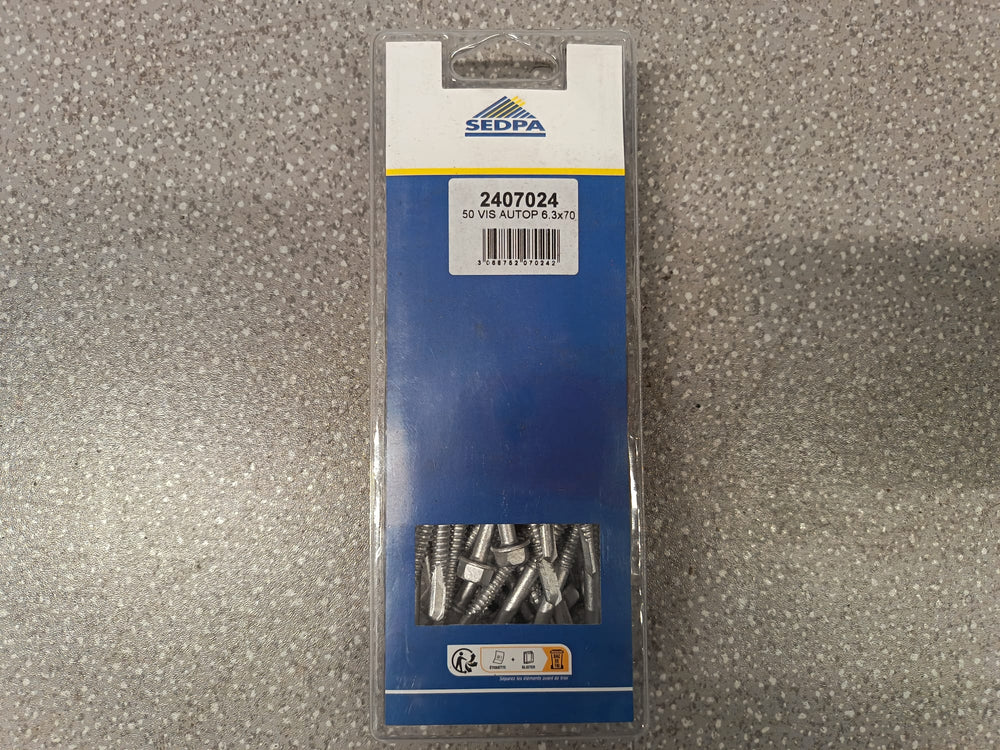 Boite de 50 vis alu zinc auto perceuses pour bac acier Ondofix Galva diamètre 10mm - SEDPA